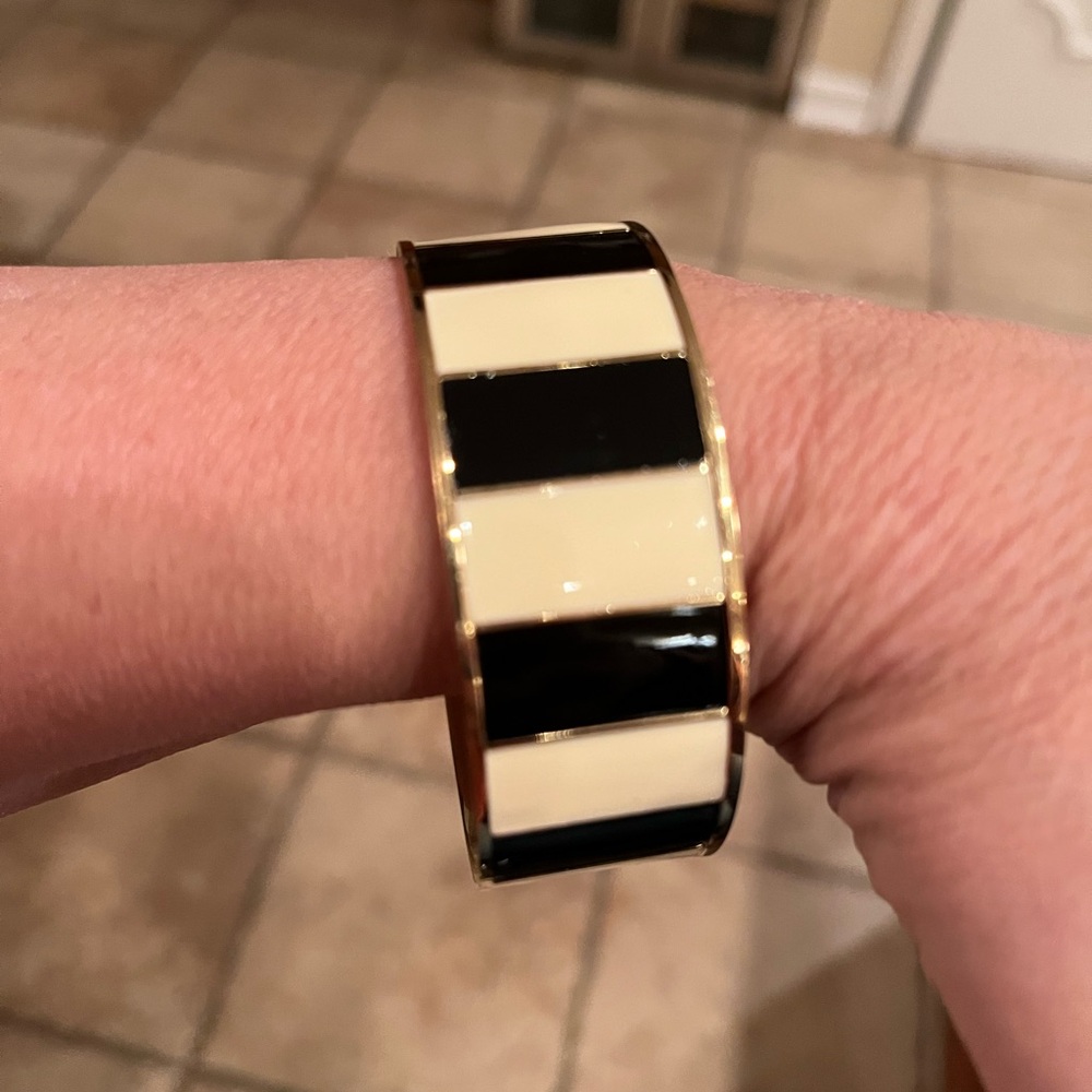JCrew black cream bangle